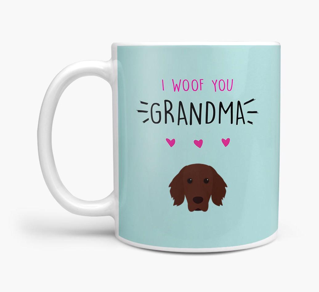 'I Woof You Grandma' Mug with {breedFullName} Icon