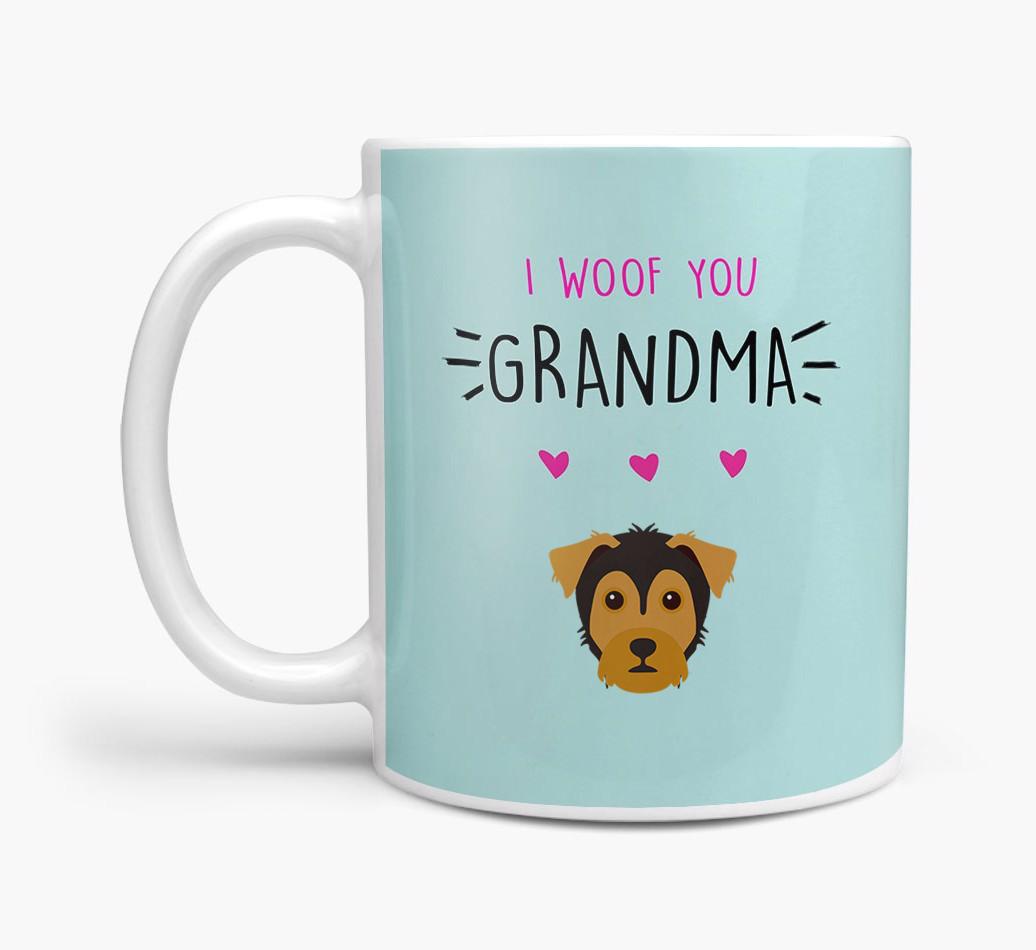 'I Woof You Grandma' Mug with {breedFullName} Icon