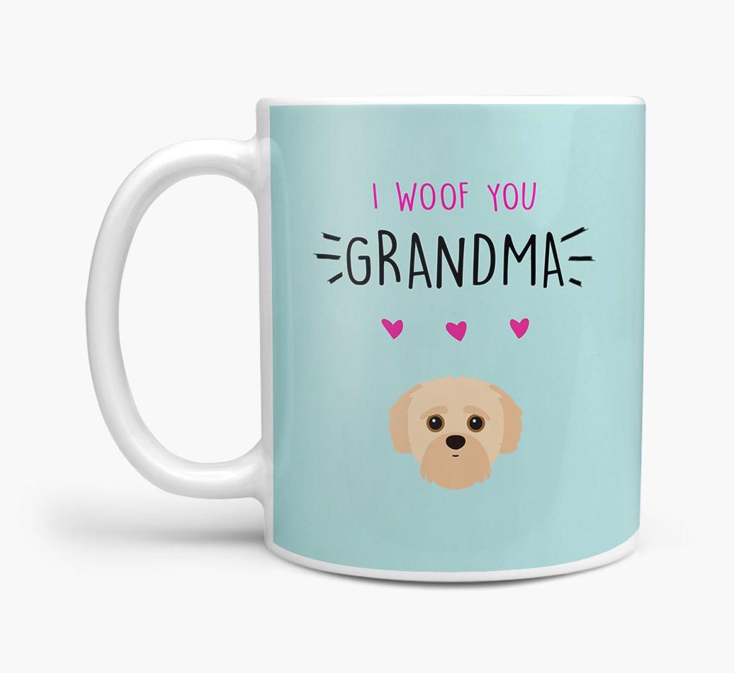 'I Woof You Grandma' Mug with {breedFullName} Icon