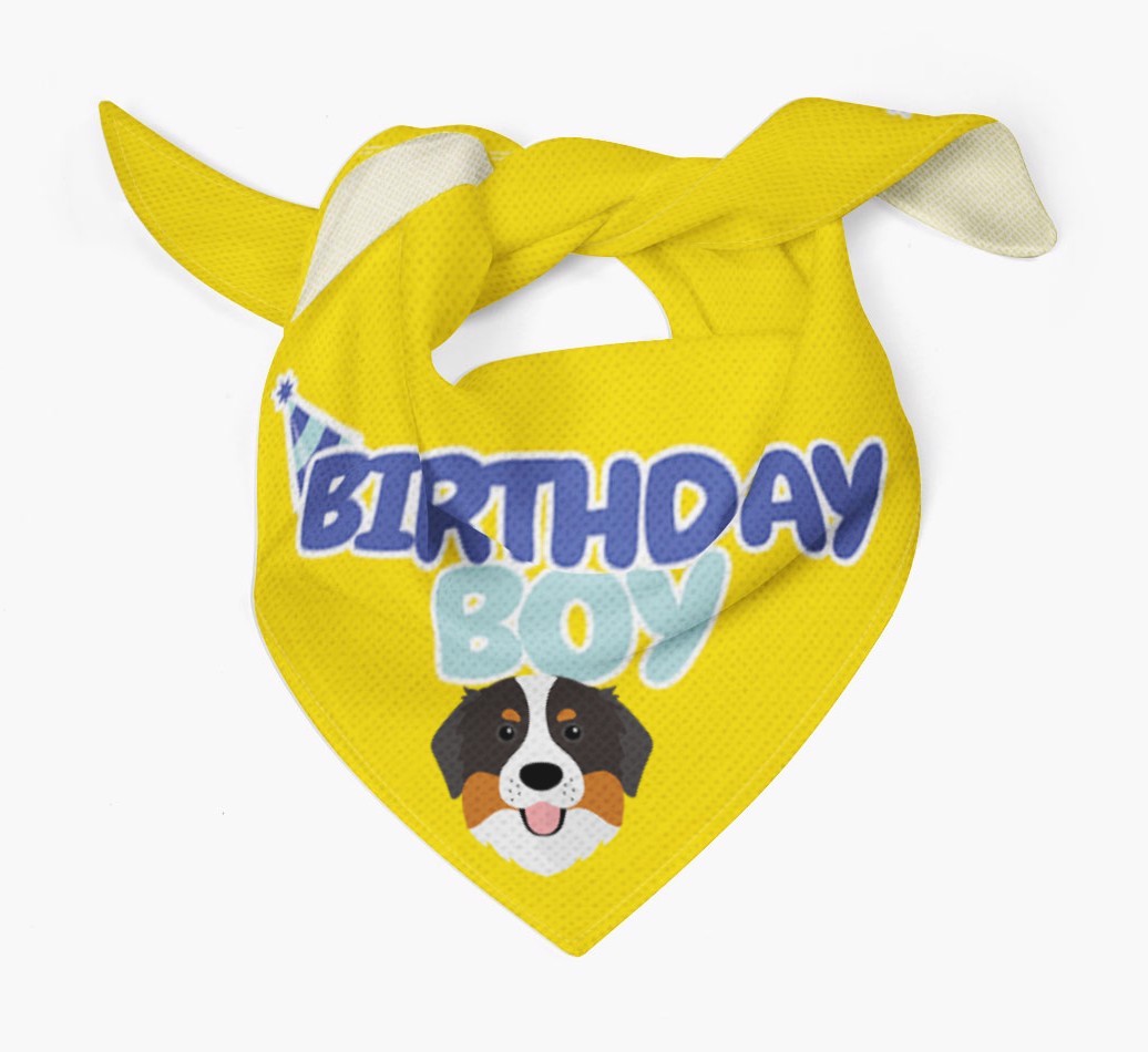 Birthday Boy : Personalised {breedFullName} Bandana
