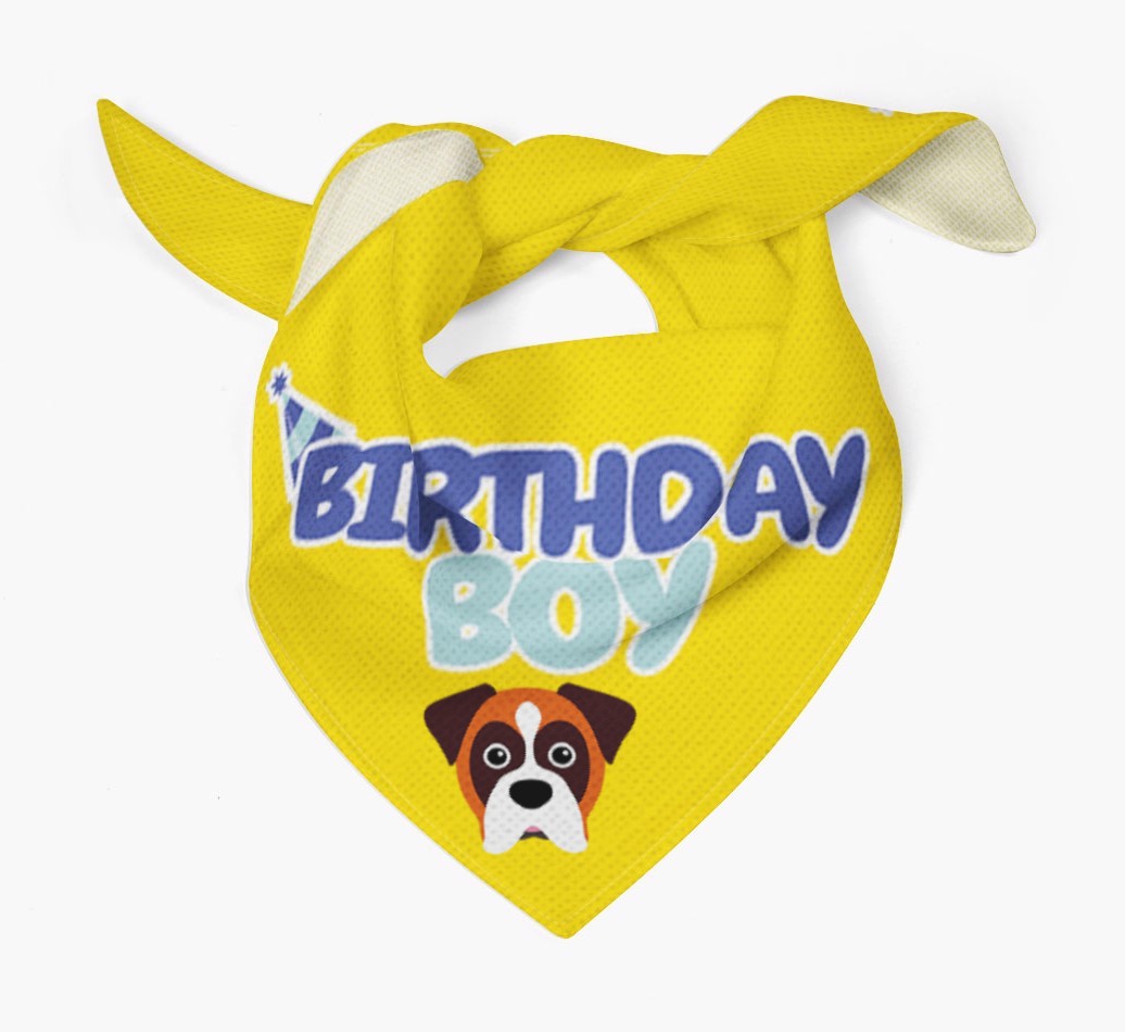 Birthday Boy : Personalised {breedFullName} Bandana