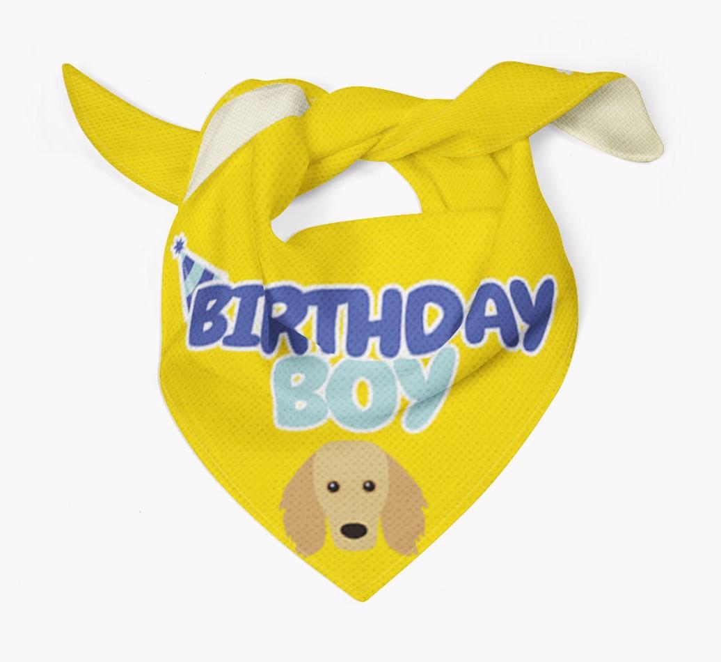 Birthday Boy : Personalized {breedFullName} Bandana
