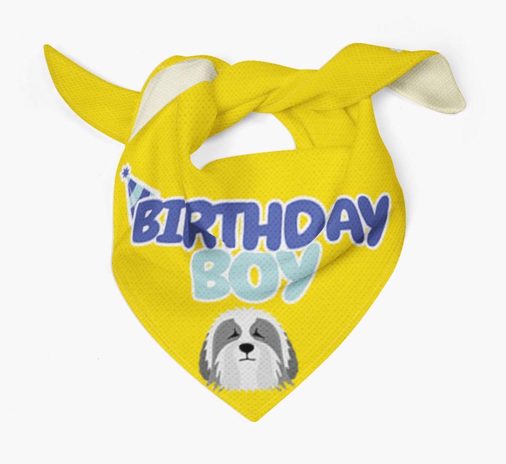 Birthday Boy : Personalized {breedFullName} Bandana