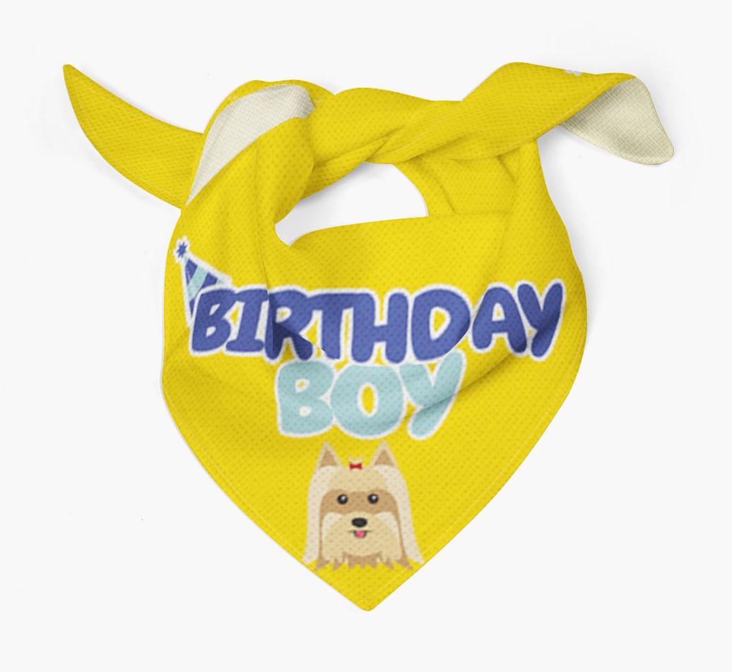 Birthday Boy : Personalized {breedFullName} Bandana