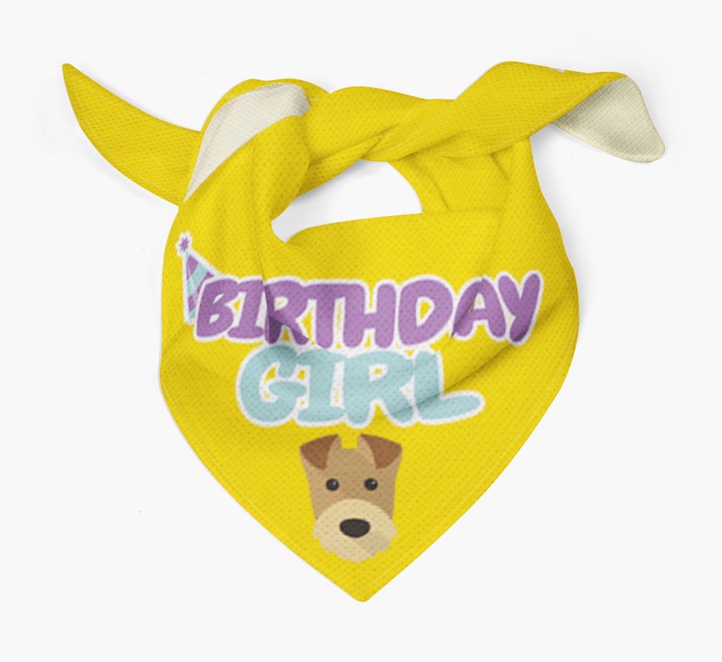 Birthday Girl : Personalised {breedFullName} Bandana 