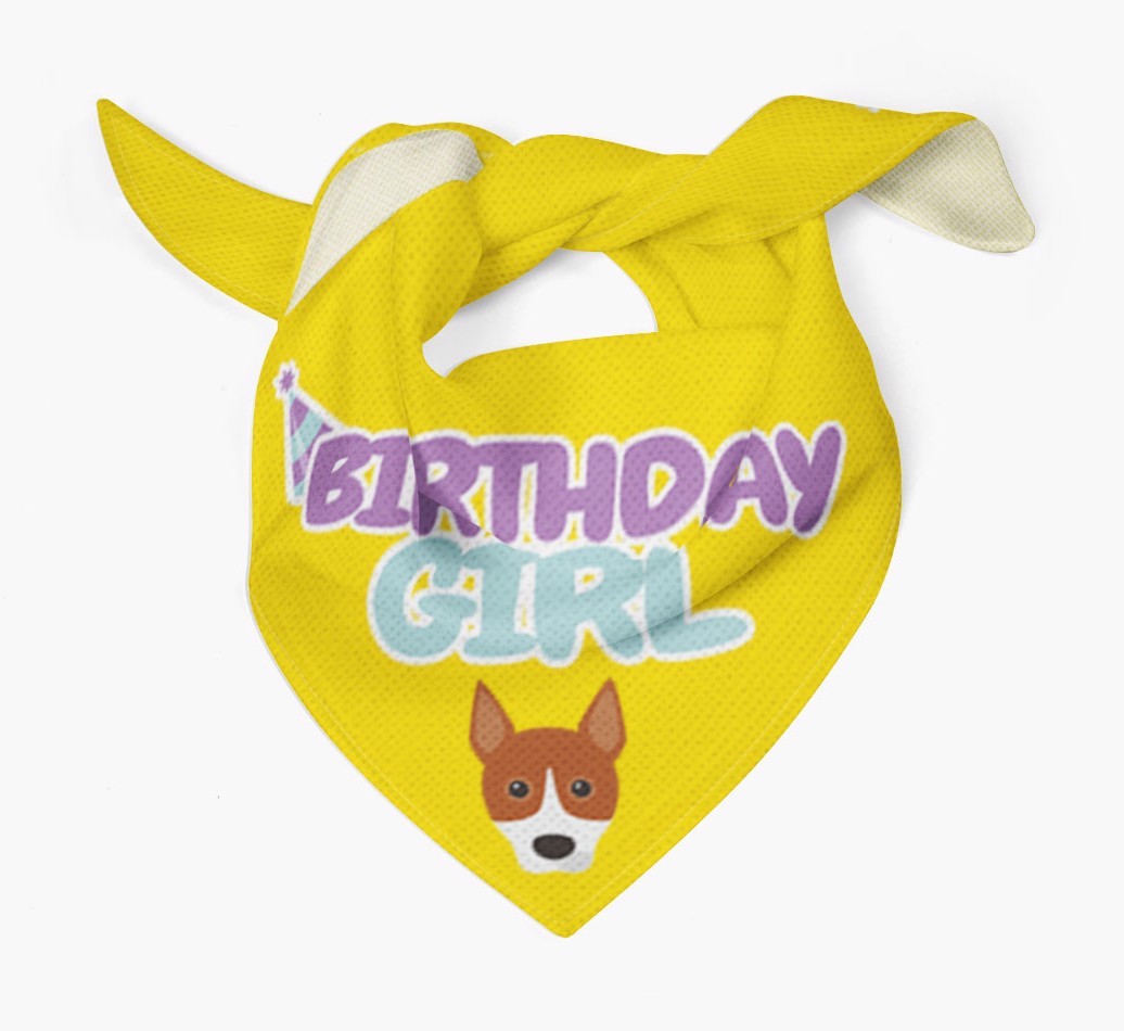 Birthday Girl : Personalised {breedFullName} Bandana 