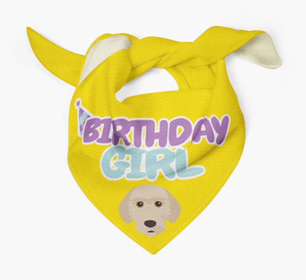 Birthday Girl : Personalised {breedFullName} Bandana 