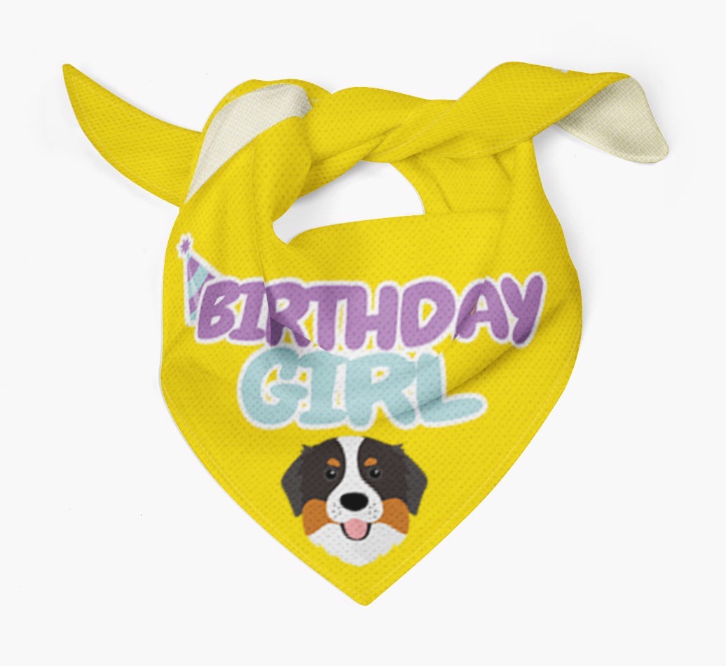 Birthday Girl : Personalised {breedFullName} Bandana 