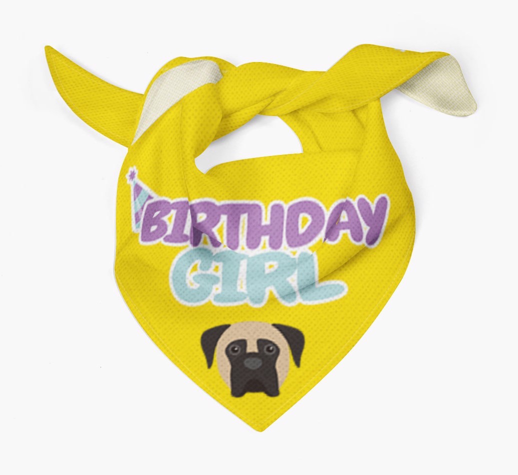Birthday Girl : Personalised {breedFullName} Bandana 