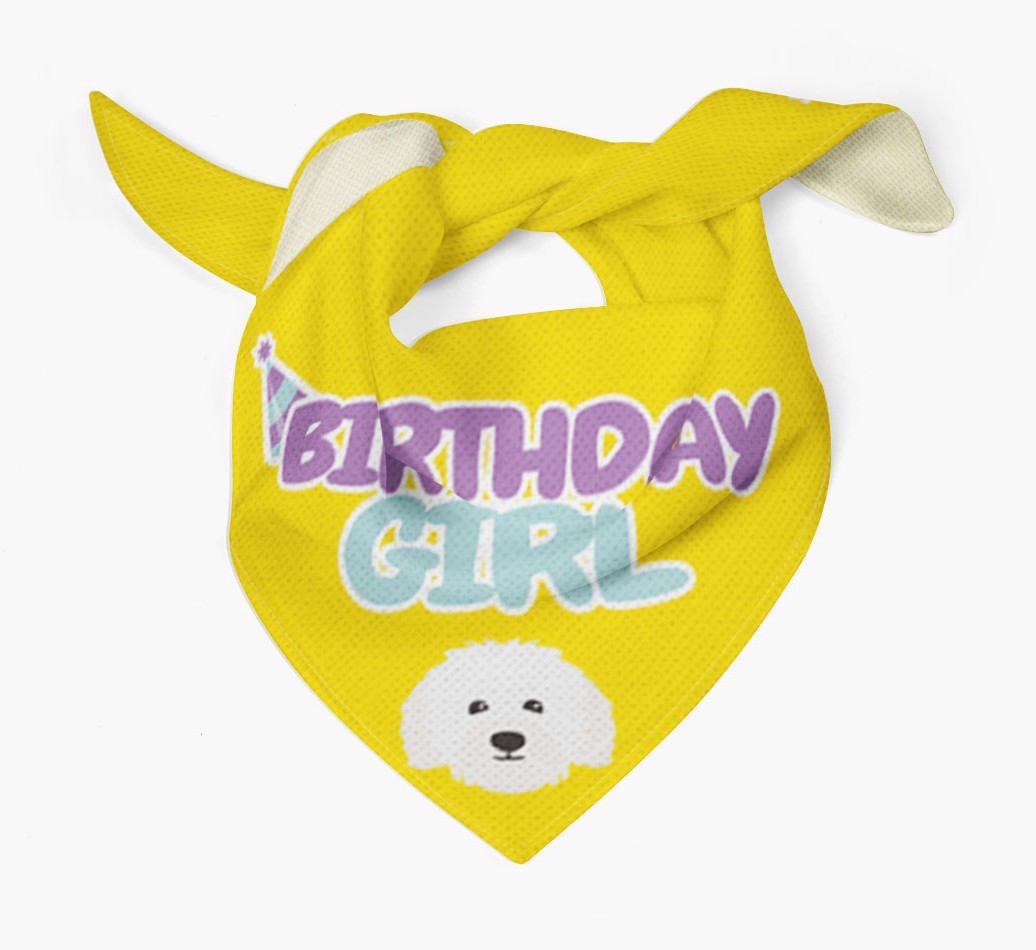 Birthday Girl : Personalized {breedFullName} Bandana 