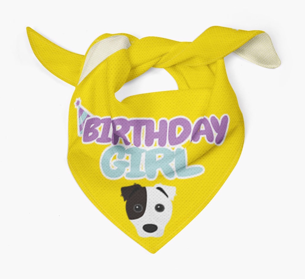 Birthday Girl : Personalised {breedFullName} Bandana 