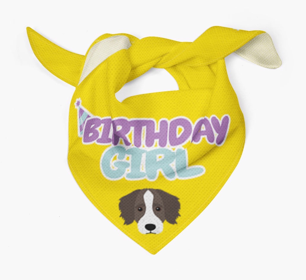 Birthday Girl : Personalised {breedFullName} Bandana 