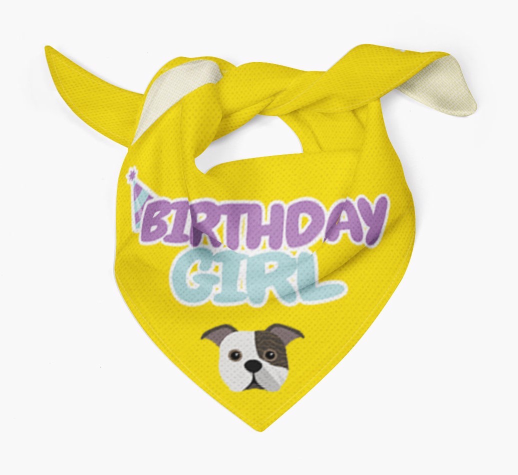 Birthday Girl : Personalised {breedFullName} Bandana 