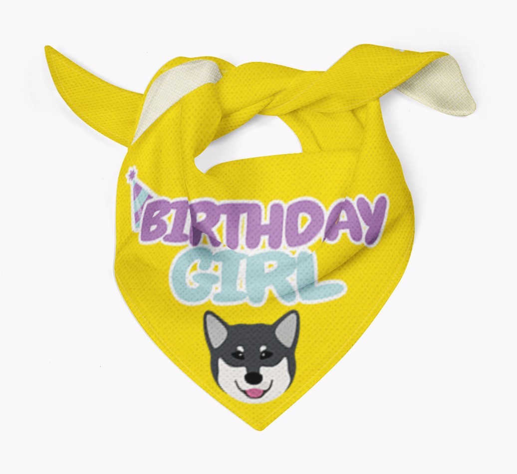Birthday Girl : Personalised {breedFullName} Bandana 