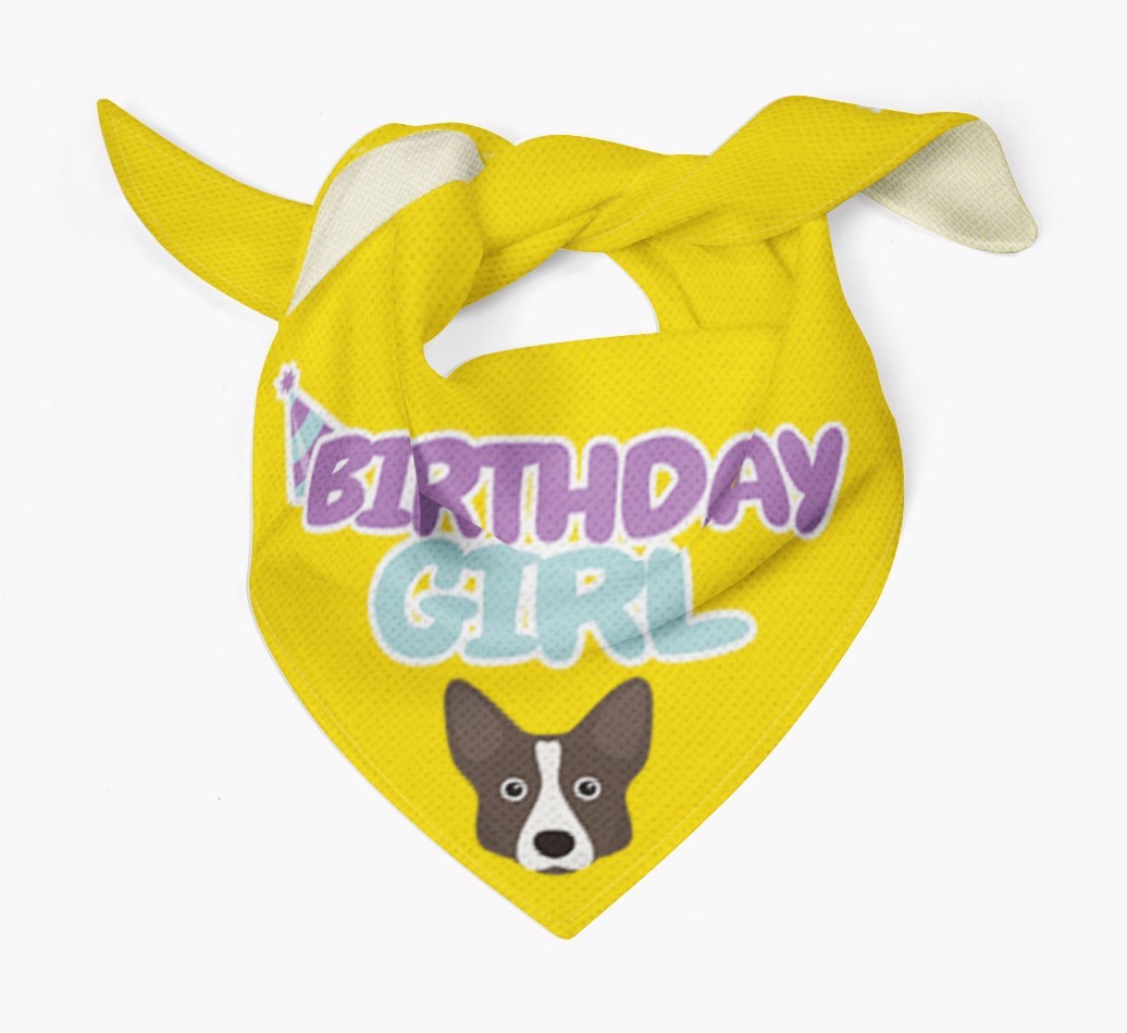 Birthday Girl : Personalized {breedFullName} Bandana 