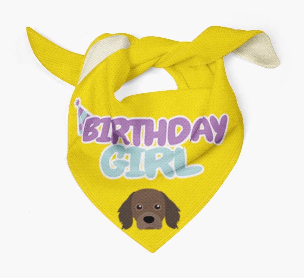 Birthday Girl : Personalised {breedFullName} Bandana 
