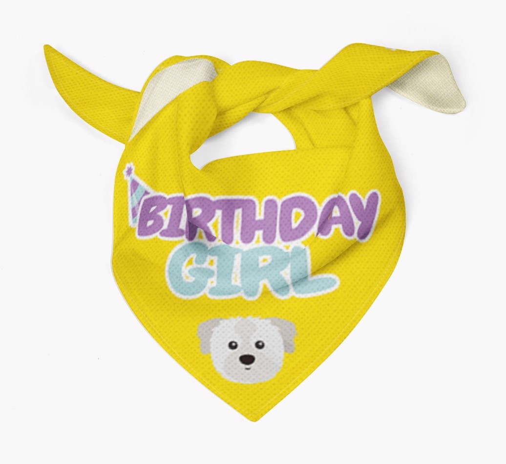Birthday Girl : Personalised {breedFullName} Bandana 