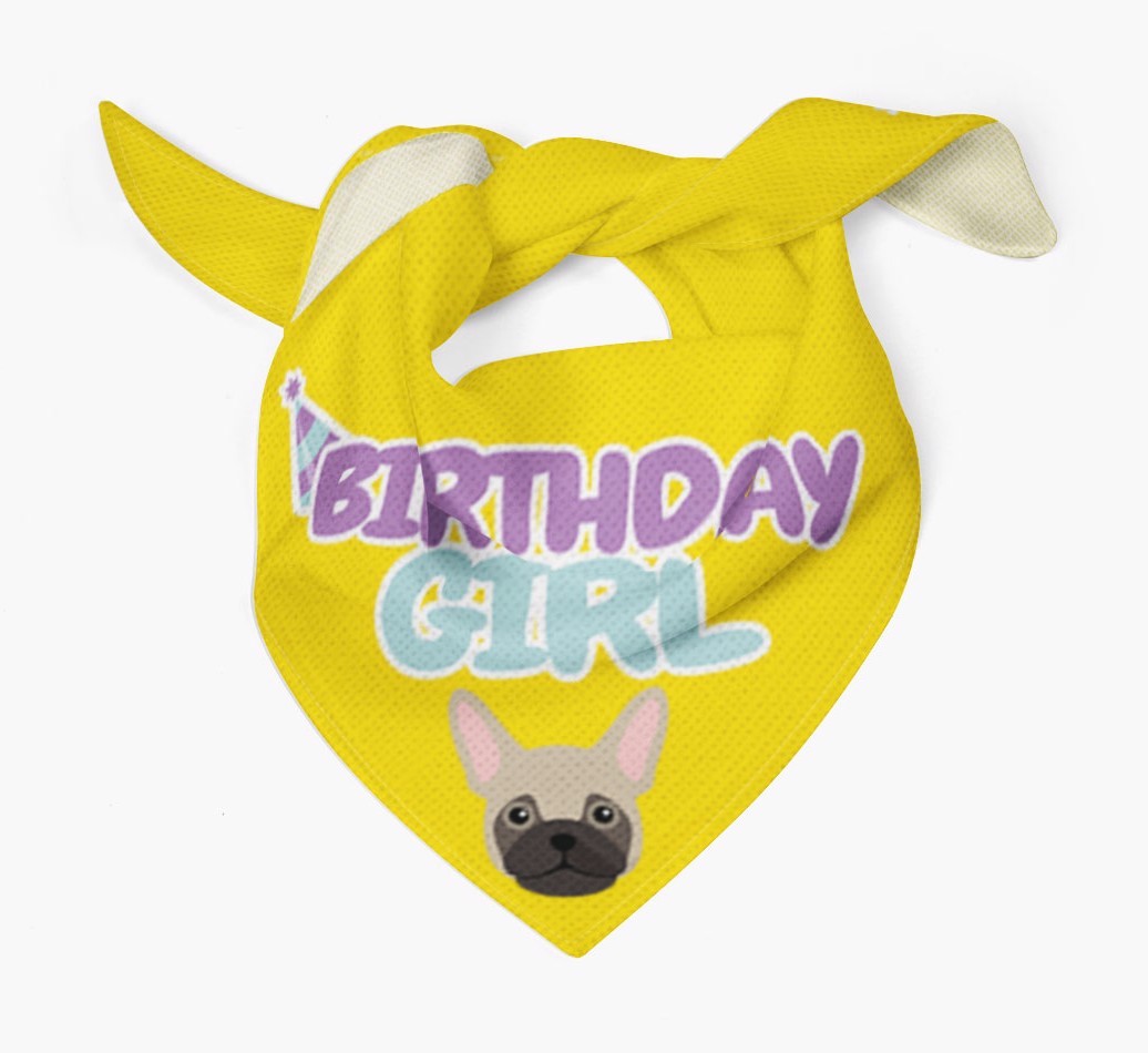 Birthday Girl : Personalised {breedFullName} Bandana 