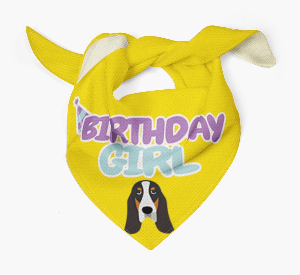 Birthday Girl : Personalised {breedFullName} Bandana 