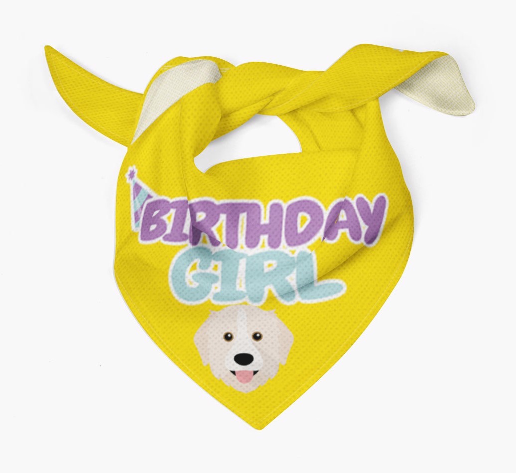 Birthday Girl : Personalised {breedFullName} Bandana 