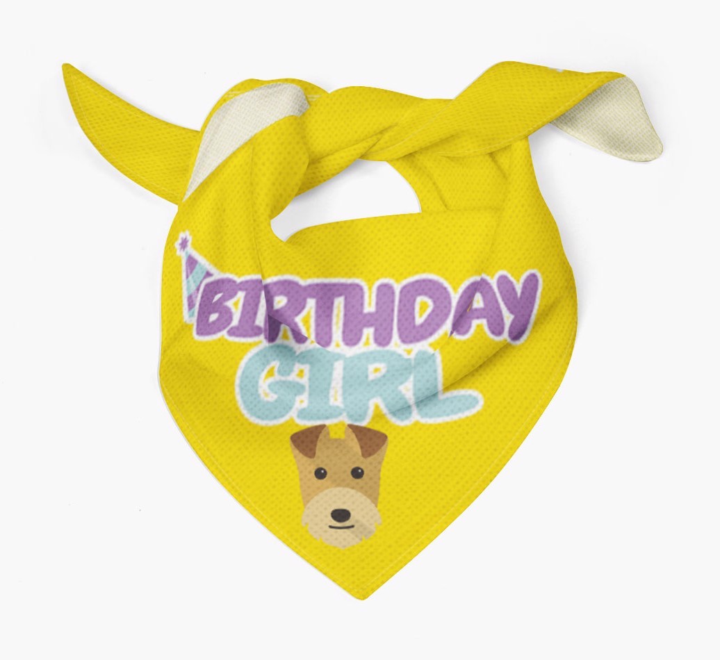 Birthday Girl : Personalised {breedFullName} Bandana 