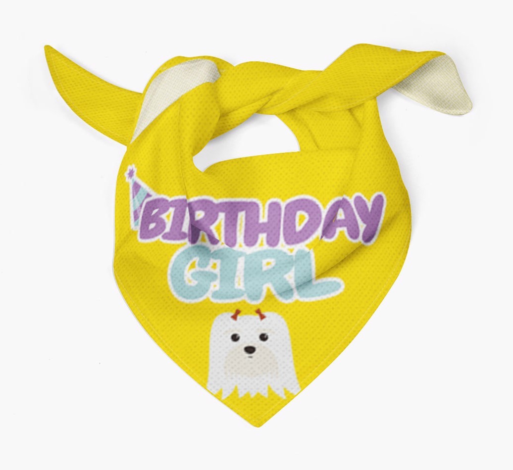 Birthday Girl : Personalised {breedFullName} Bandana 