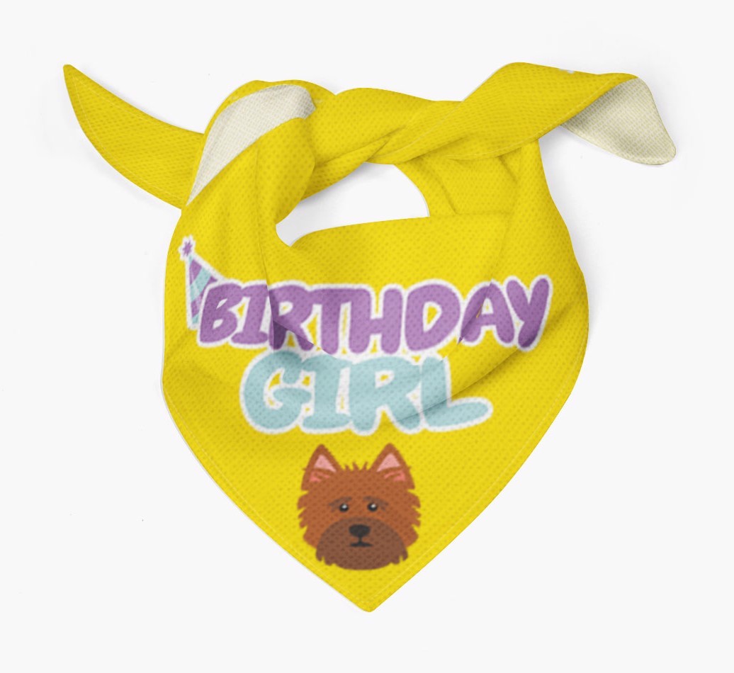 Birthday Girl : Personalised {breedFullName} Bandana 