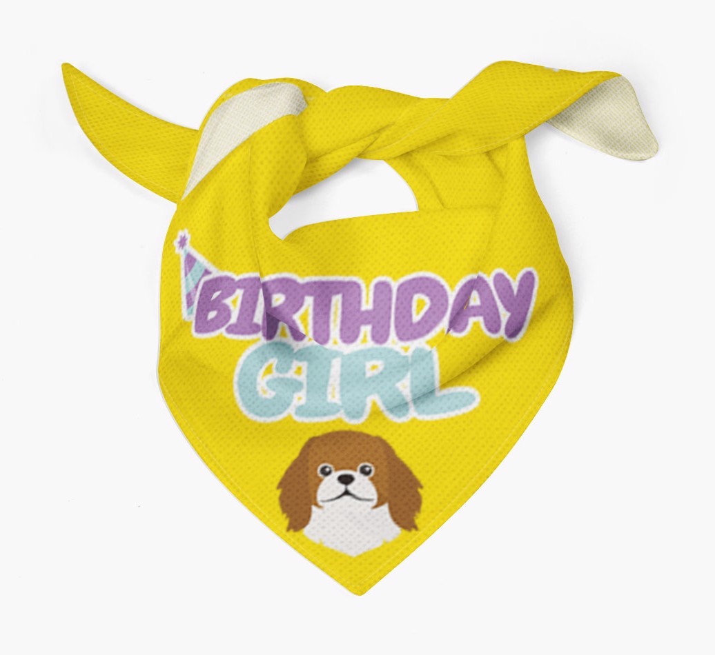 Birthday Girl : Personalised {breedFullName} Bandana 