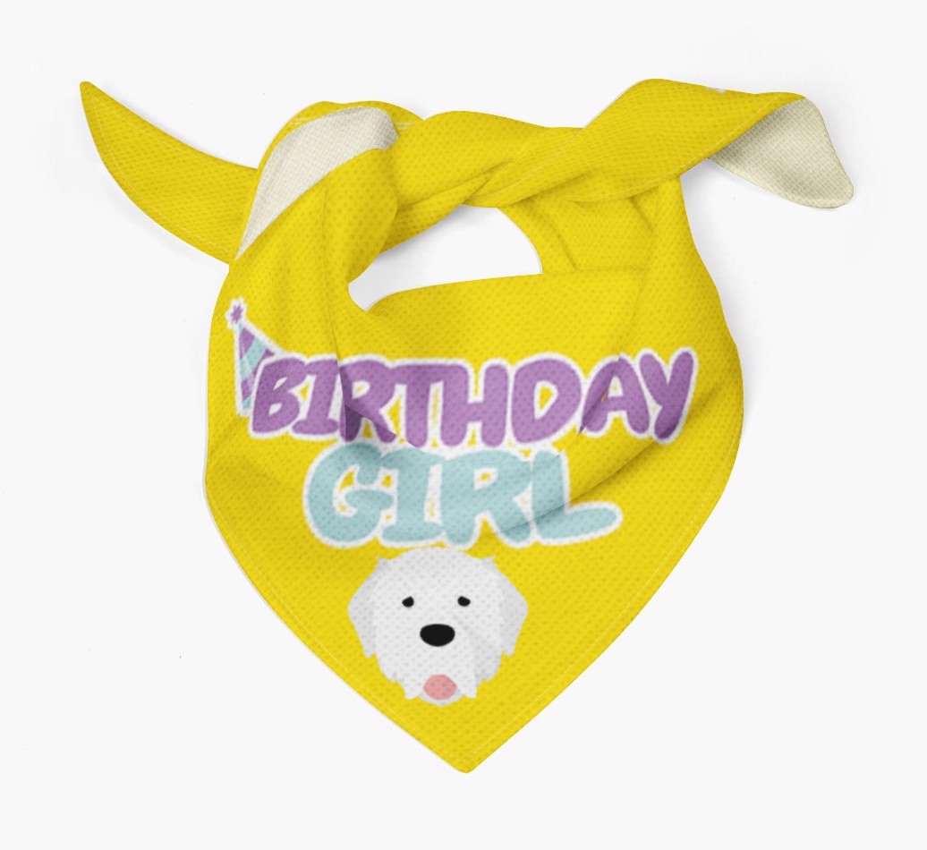 Birthday Girl : Personalised {breedFullName} Bandana 