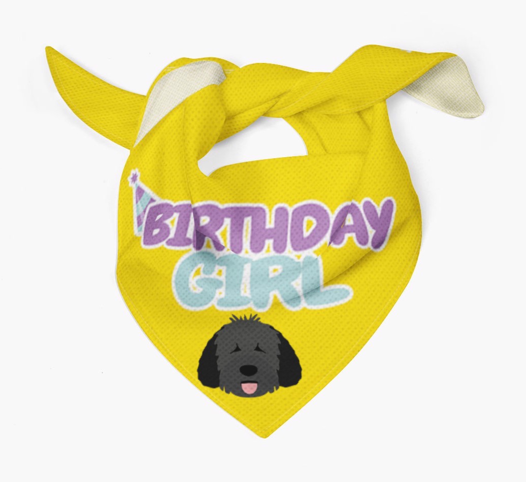 Birthday Girl : Personalised {breedFullName} Bandana 