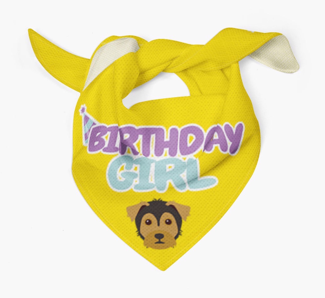 Birthday Girl : Personalised {breedFullName} Bandana 