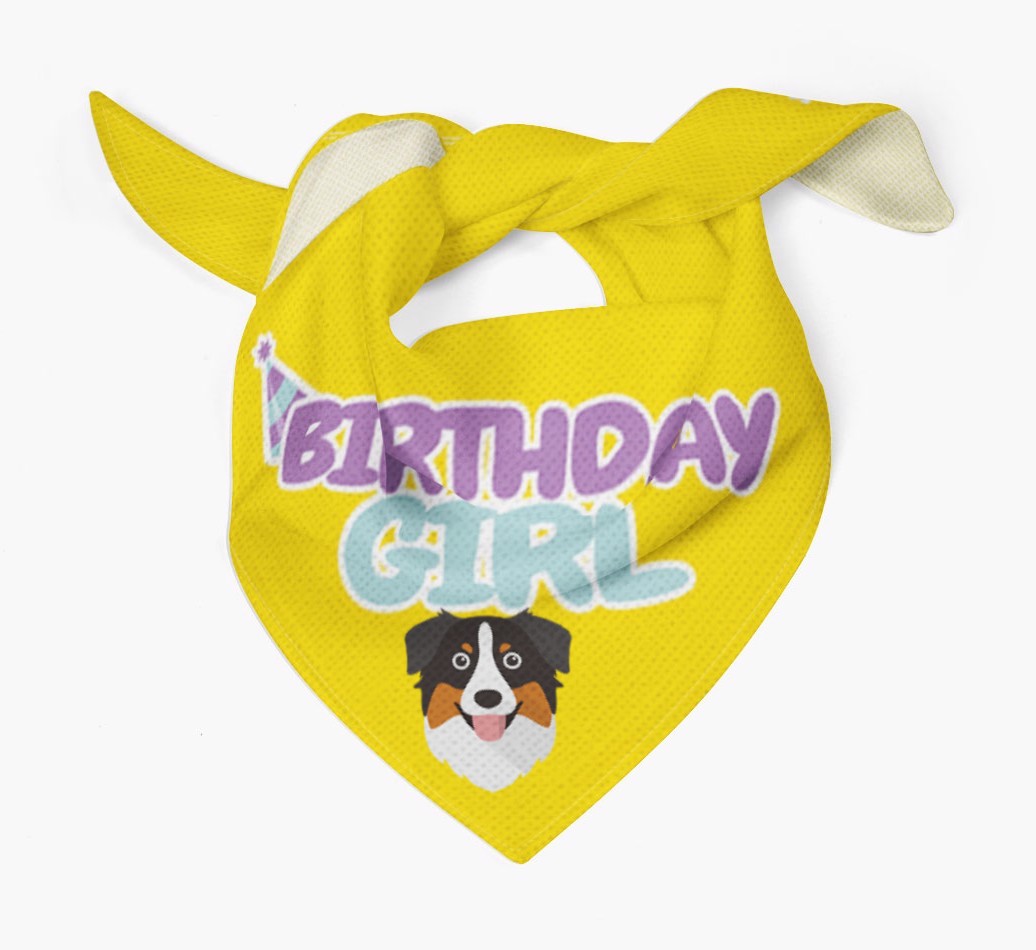 Birthday Girl : Personalized {breedFullName} Bandana 