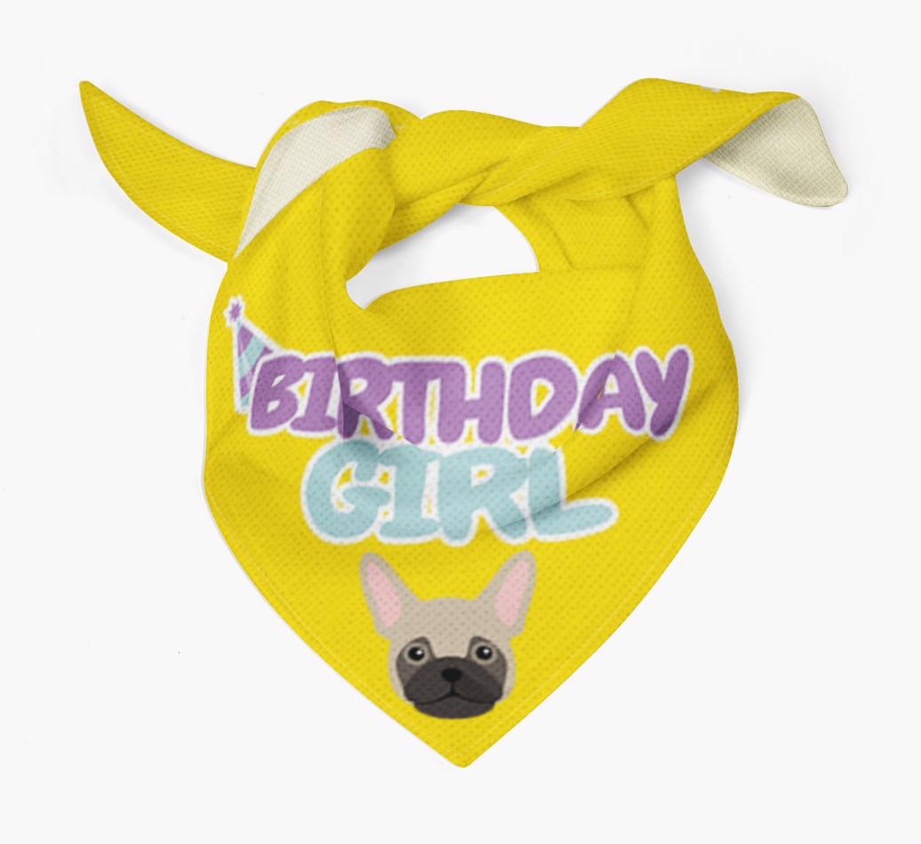 Birthday Girl : Personalized {breedFullName} Bandana 