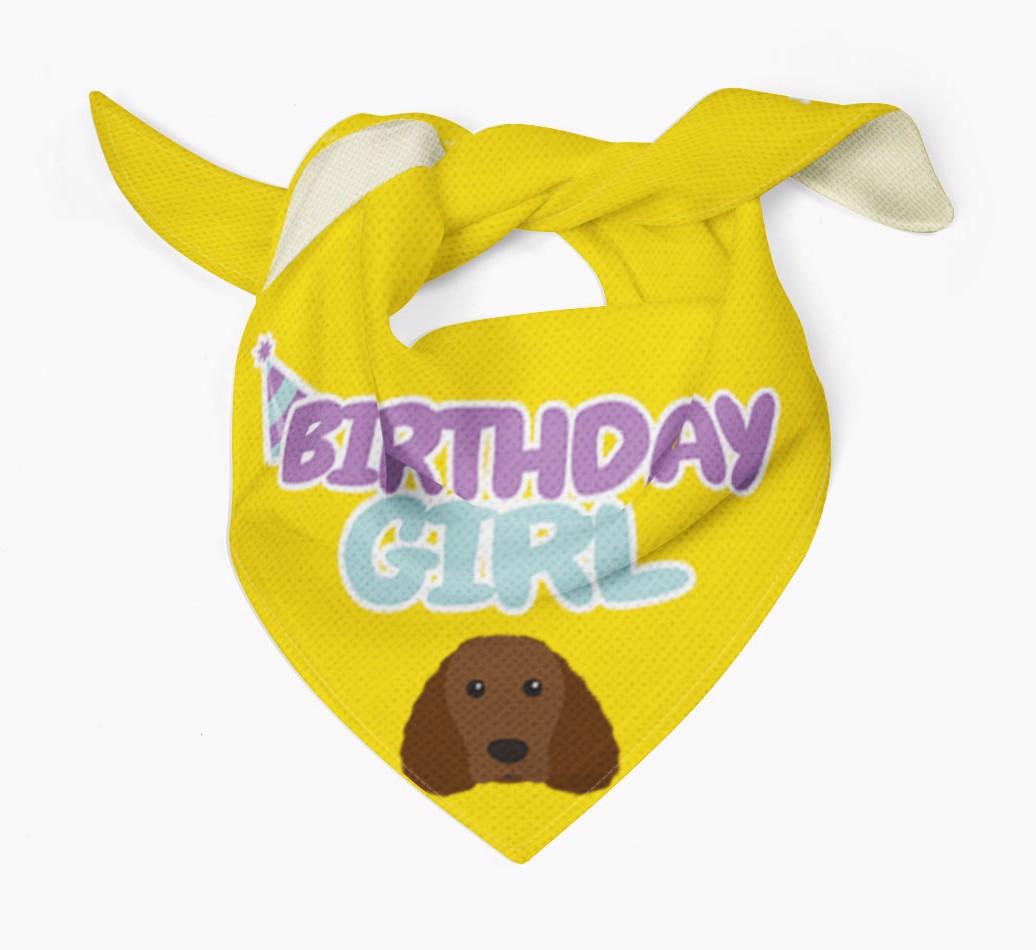 Birthday Girl : Personalized {breedFullName} Bandana 