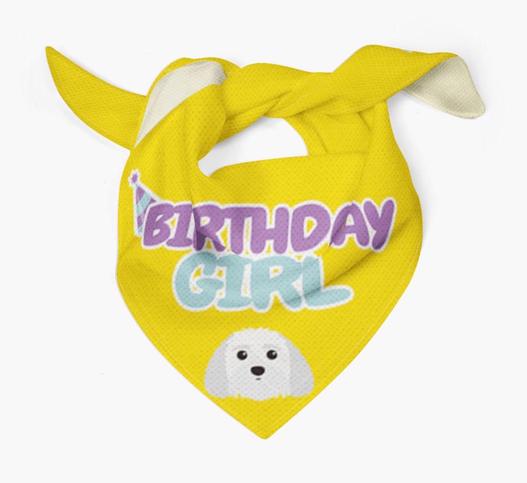 Birthday Girl : Personalized {breedFullName} Bandana 