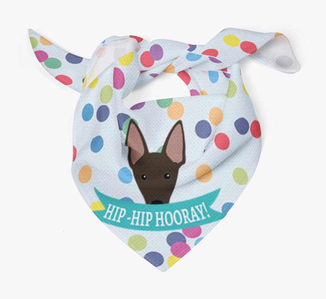 Hip-Hip Hooray! : Personalised {breedFullName} Bandana