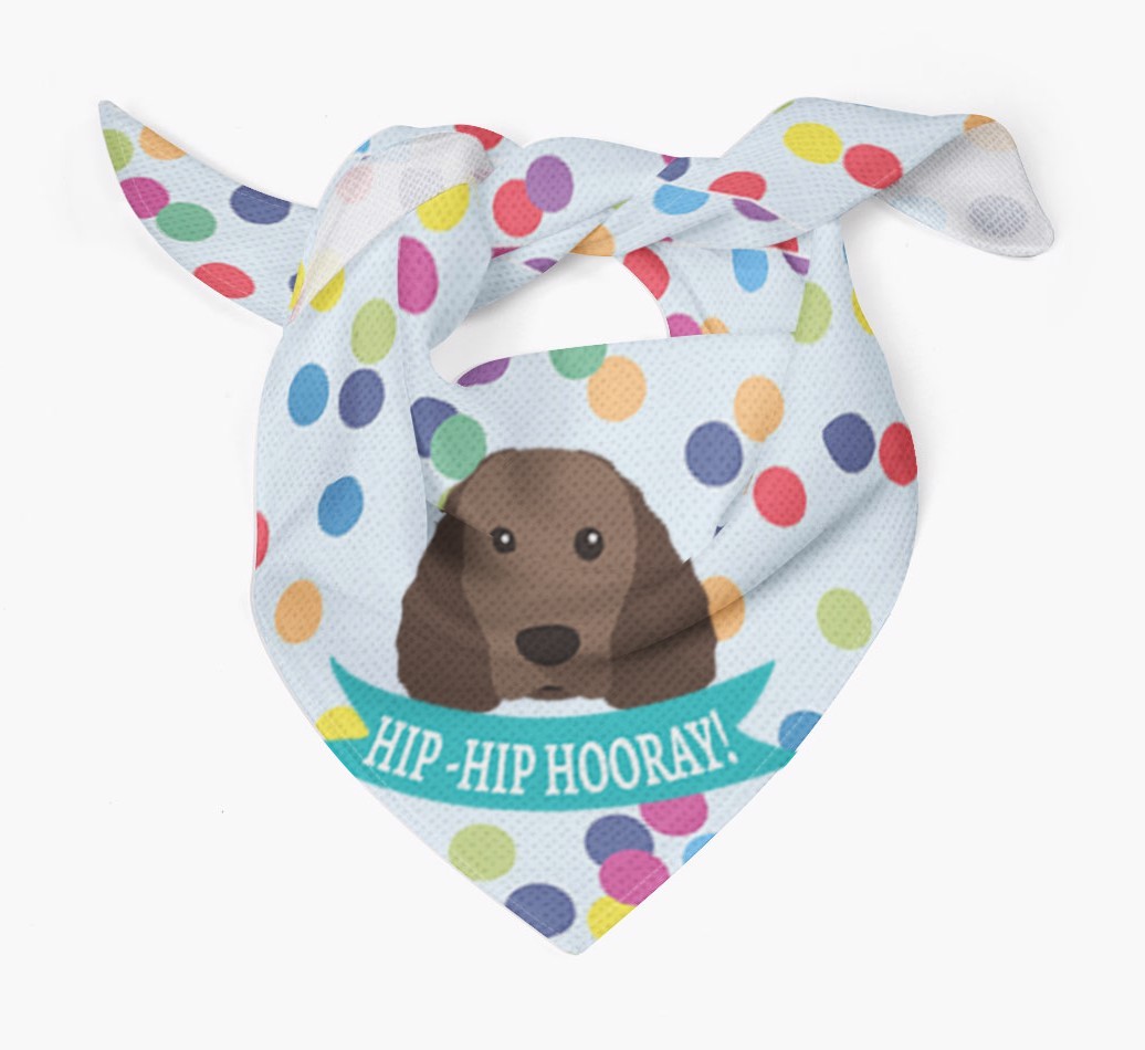 Hip-Hip Hooray! : Personalised {breedFullName} Bandana