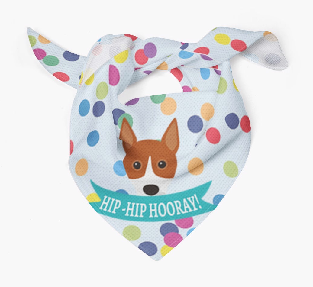 Hip-Hip Hooray! : Personalised {breedFullName} Bandana