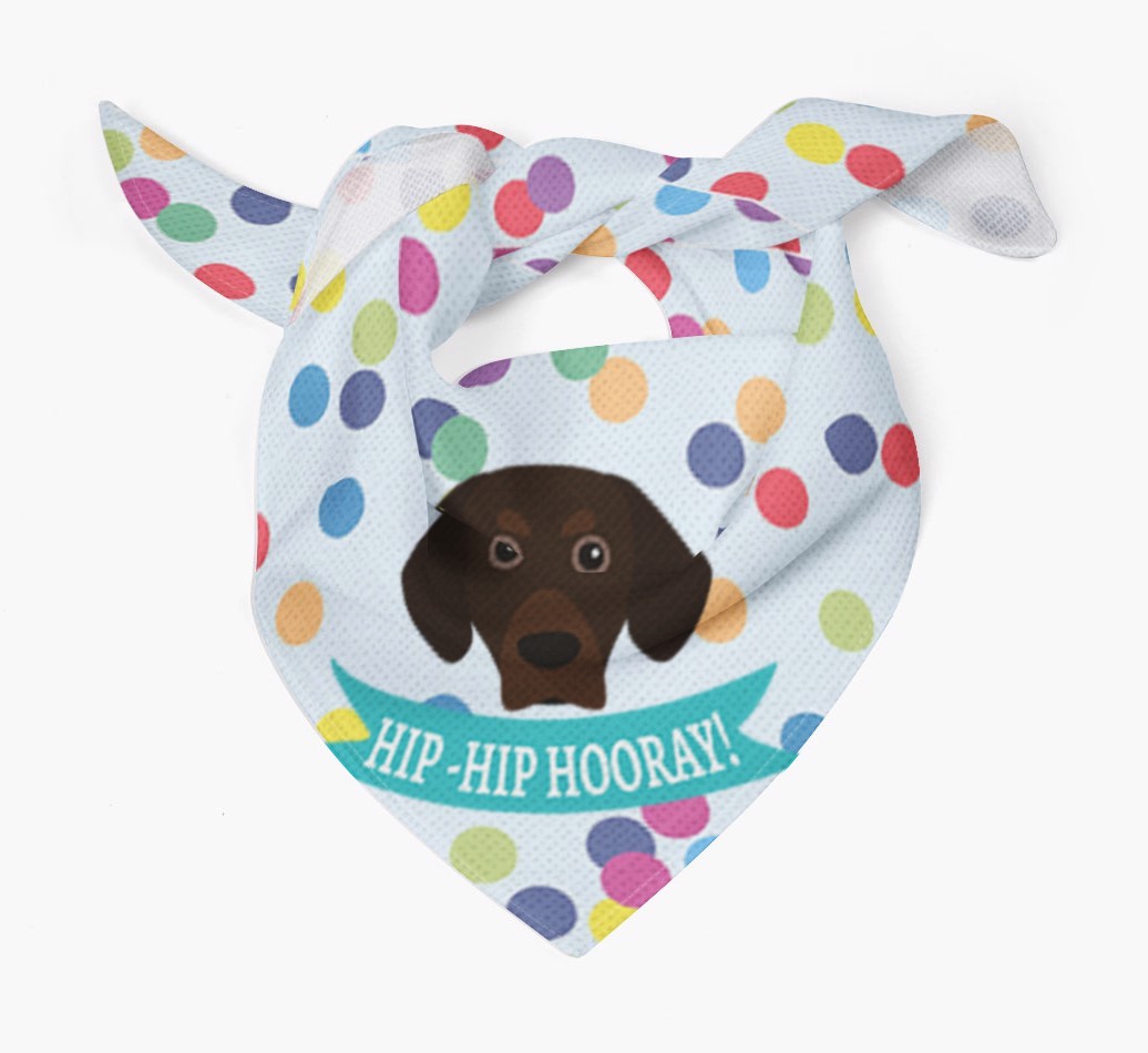 Hip-Hip Hooray! : Personalised {breedFullName} Bandana