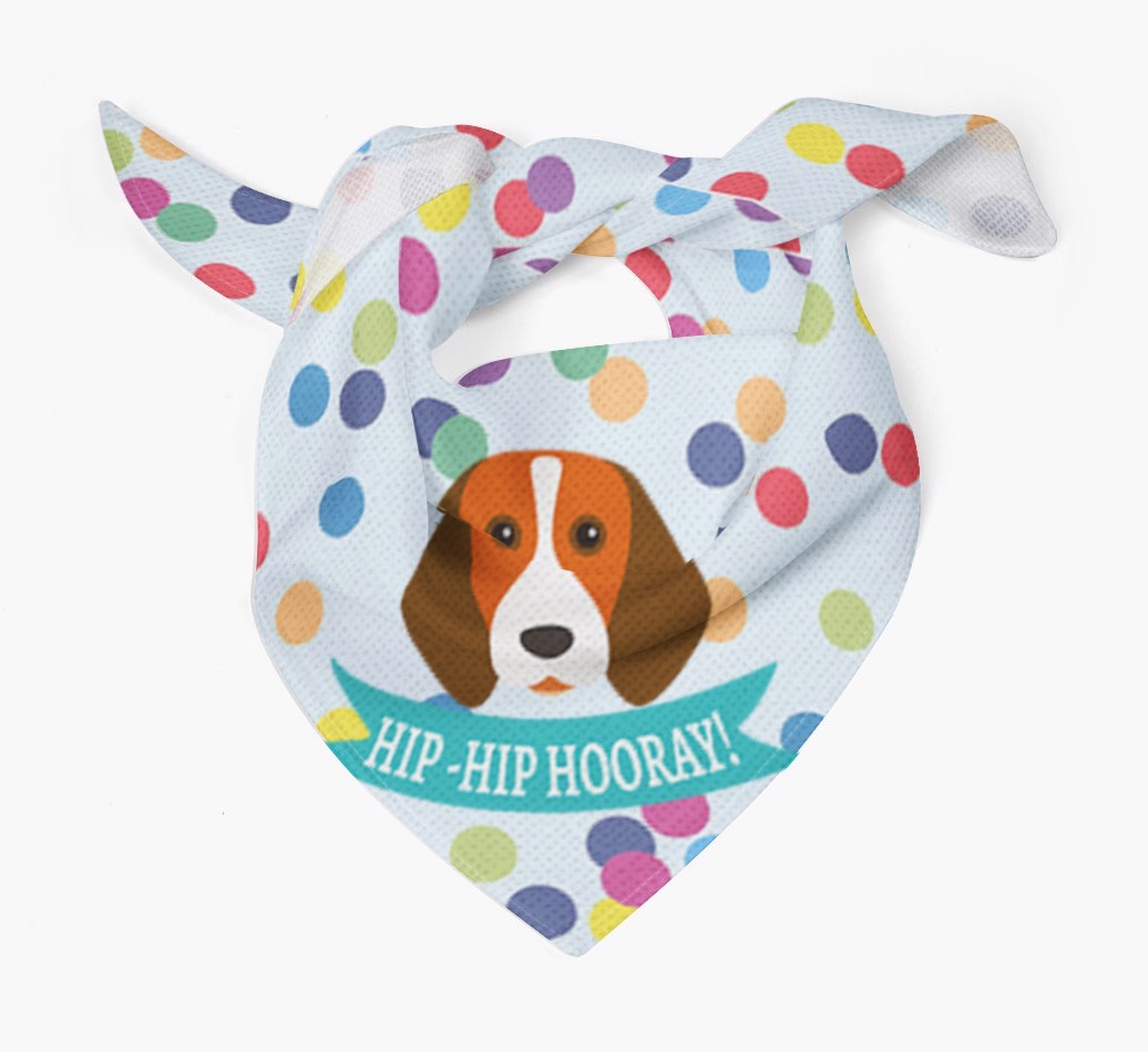 Hip-Hip Hooray! : Personalised {breedFullName} Bandana