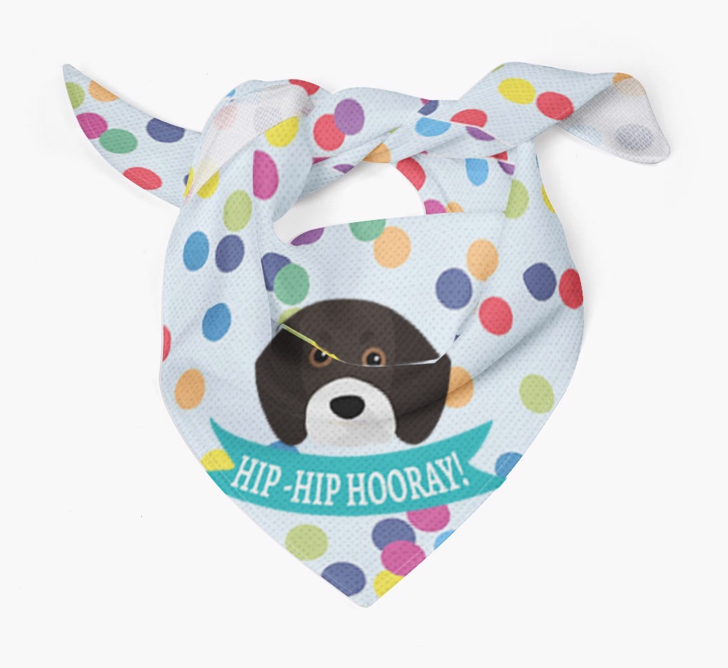 Hip-Hip Hooray! : Personalised {breedFullName} Bandana