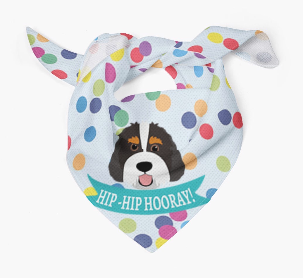 Hip-Hip Hooray! : Personalized {breedFullName} Bandana