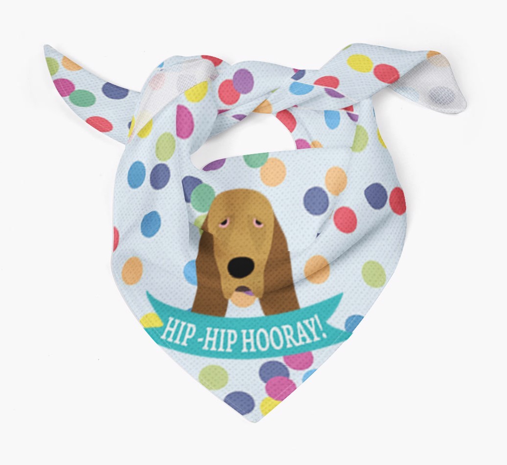 Hip-Hip Hooray! : Personalised {breedFullName} Bandana