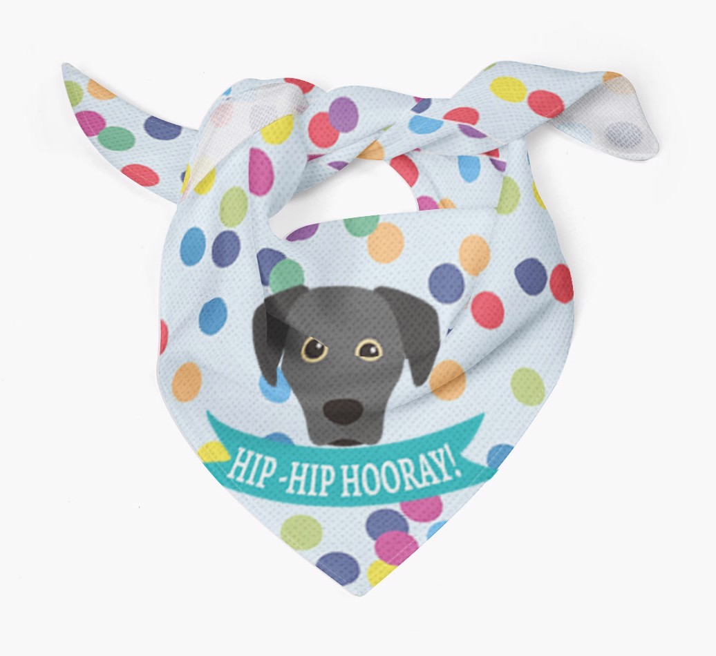 Hip-Hip Hooray! : Personalised {breedFullName} Bandana