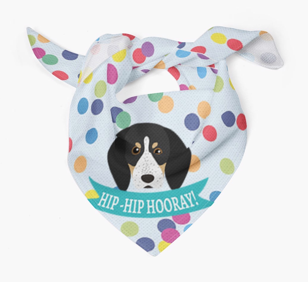 Hip-Hip Hooray! : Personalised {breedFullName} Bandana