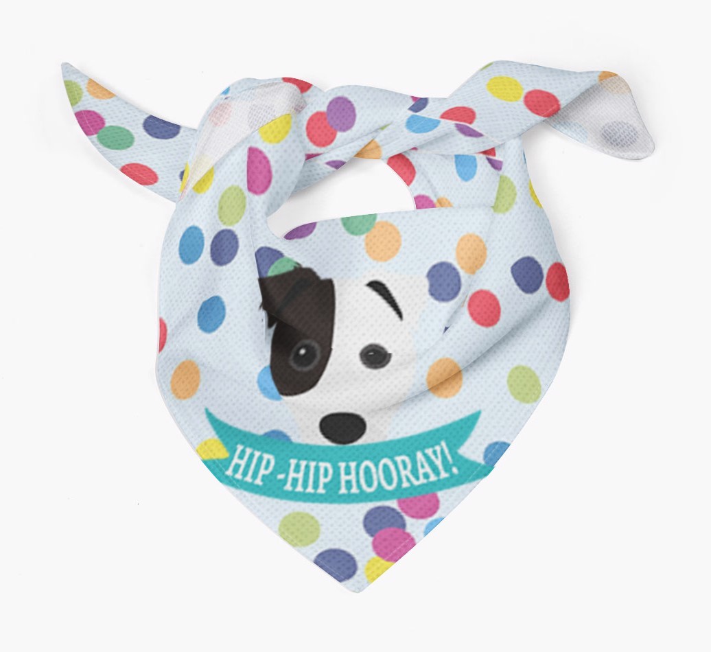 Hip-Hip Hooray! : Personalised {breedFullName} Bandana