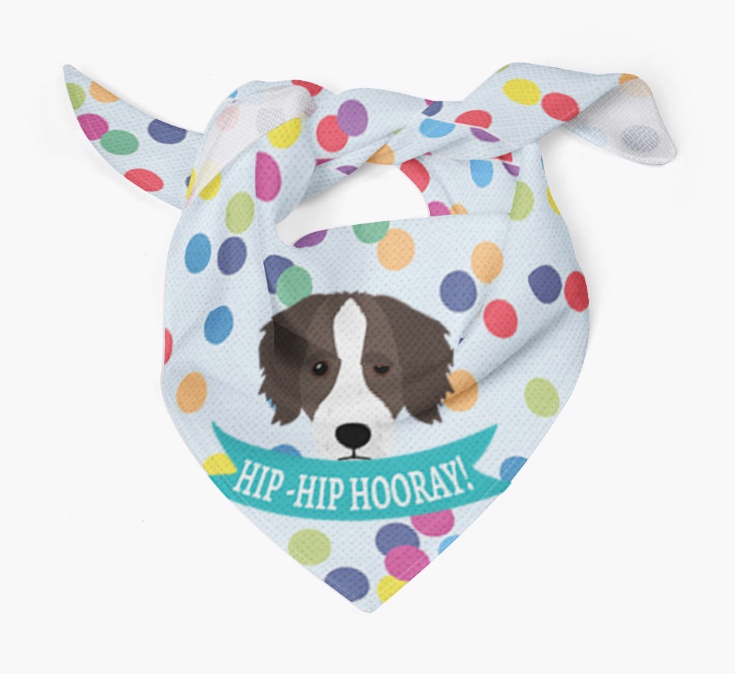 Hip-Hip Hooray! : Personalised {breedFullName} Bandana