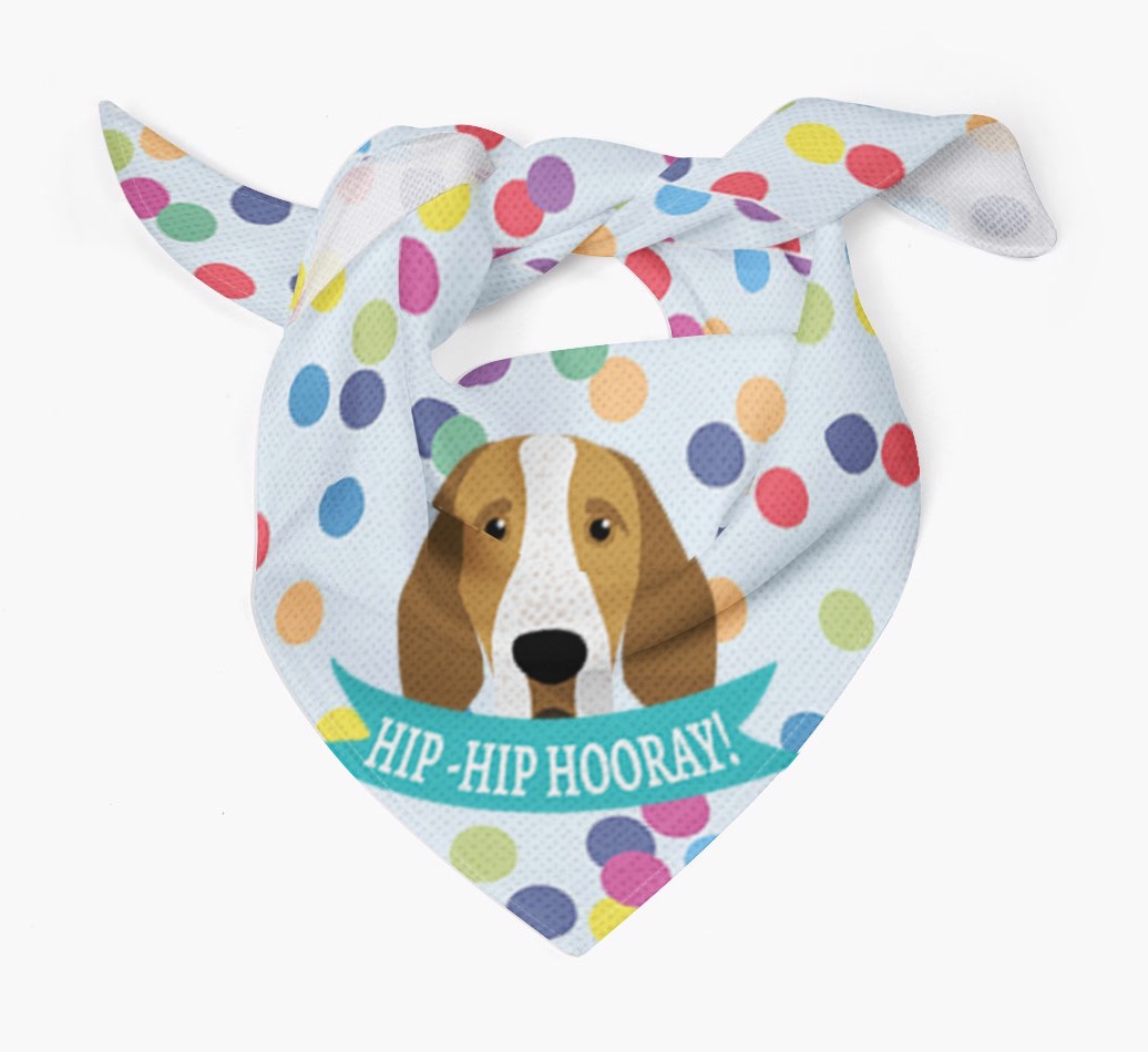 Hip-Hip Hooray! : Personalised {breedFullName} Bandana