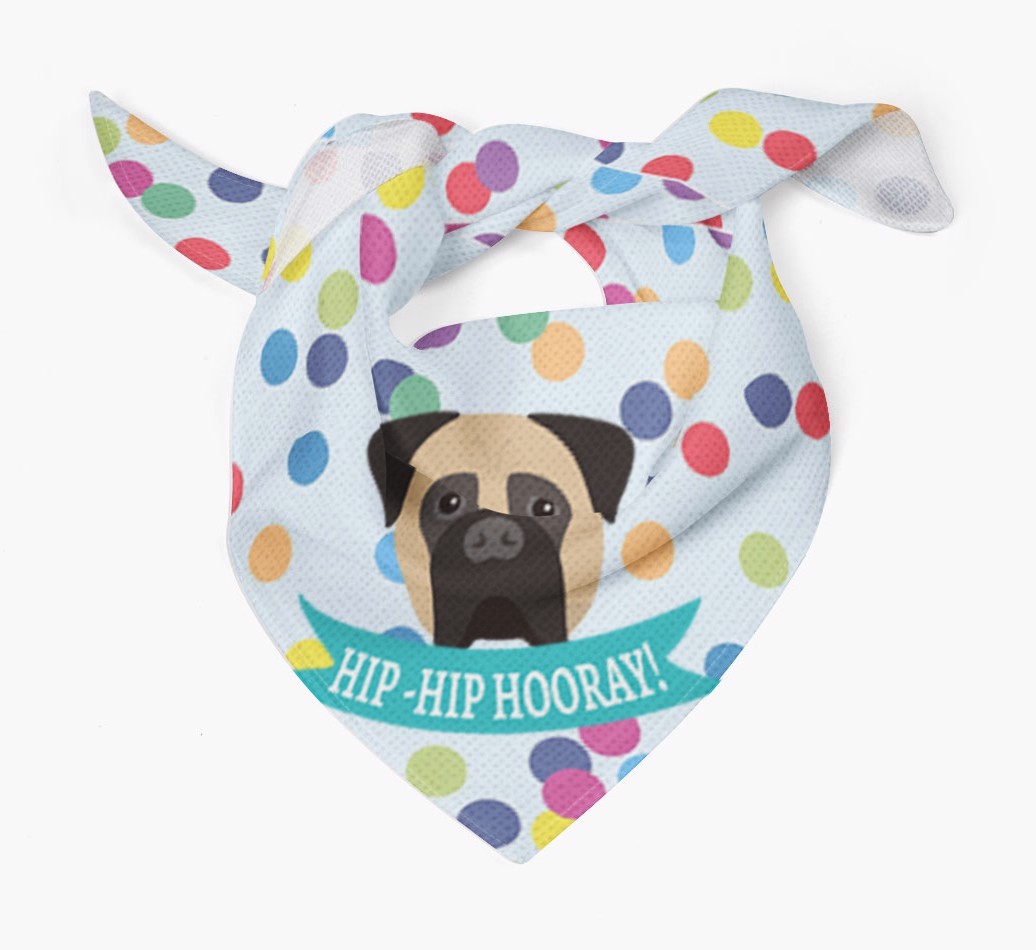 Hip-Hip Hooray! : Personalised {breedFullName} Bandana