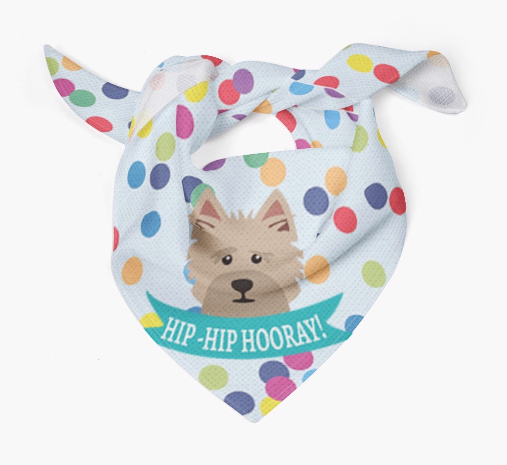 Hip-Hip Hooray! : Personalised {breedFullName} Bandana